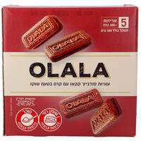 עוגיות סנדביץ' קקאו מלבניות עם קרם בטעם שוקו אוללה 5 * 100 גרם