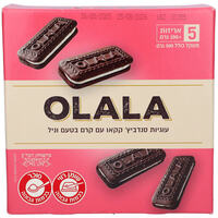 עוגיות סנדביץ' קקאו עם קרם בטעם וניל אוללה 5 * 100 גרם