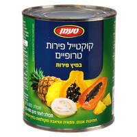 קוקטייל פירות טרופיים בסירופ קל טעמן 825 גרם