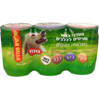 מזון לכלבים כבד ברווז ועוף בונזו 3 * 410 גרם