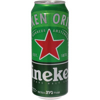 בירה לאגר בהירה 5% בפחית הייניקן 500 מ