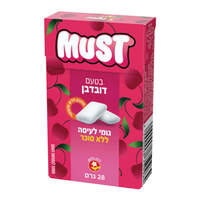 מסטיק בטעם דובדבן ללא סוכר מאסט 28 גרם