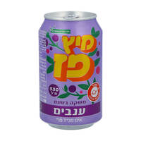 משקה קל בטעם ענבים בפחית מיץ פז 330 מ