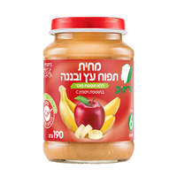 מחית בננה ותפוח עץ ללא תוספת סוכר שלב 3 פרינוק 190 גרם