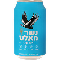 בירה נשר מאלט ללא אלכוהול בפחית טמפו 330 מ