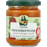 ממרח פלפלים מתוקים אדומים אוליביה 180 גרם