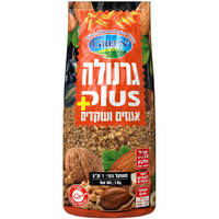 גרנולה בתוספת שקדים ואגוזים גרין 1 קילו