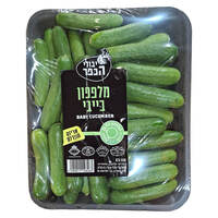 מלפפון בייבי מהדרין אריזה מוגדלת יבולי הכפר 550 גרם