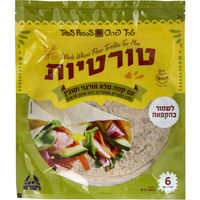 טורטיות קפואות עם קמח מלא אורגני וסובין טרז פזוס 6 * 54 גרם