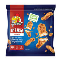רצועות חזה עוף בציפוי פירורי לחם בתיבול פיקנטי קראנצ'ים מאמא עוף 600 גרם