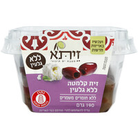 זית קלמטה ללא גלעין עם שמן זית כתית מעולה זיתא 190 גרם