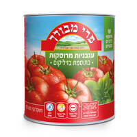 עגבניות מרוסקות בתוספת בזיליקום פרי מבורך 800 גרם
