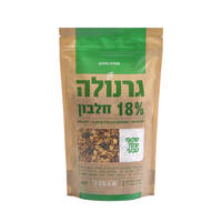 גרנולה 18% חלבון 30% אגוזים פירות וגרעינים ללא תוספת סוכר שקוף שזה טבעי 300 גרם