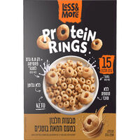 טבעות חלבון בטעם חמאת בוטנים ללא תוספת סוכר לס אנד מור 250 גרם