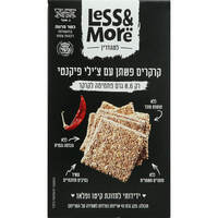 קרקרים קיטו פשתן עם צ'ילי פיקנטי ללא תוספת סוכר לס אנד מור 125 גרם