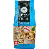 מוזלי עם צימוקים תפוח קינמון וגרעיני חמנייה שקדיה 850 גרם