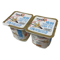 יוגורט לבן במתיקות מעודנת בטעם וניל יופלה 150 מ