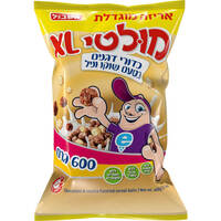 כדורי דגנים בטעם שוקו וניל מולטי אקסטרה לארג' אשבול 600 גרם