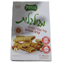 מגולגלות במילוי קרם בטעם אגוזים מגדנות 115 גרם