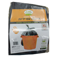 שקיות אשפה לפח גדול במיוחד 75 * 90 עם ידיות שווה מהדרין 25 יחידות