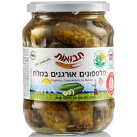 מלפפונים אורגנים במלח תבואות 670 גרם