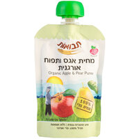 מחית אגס ותפוח אורגנית תבואות 100 גרם