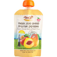 מחית מנגו תפוח ואפרסק אורגנית תבואות 100 גרם