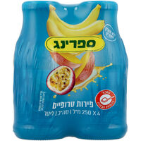 משקה קל פירות טרופיים ספרינג 4 * 250 מ