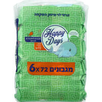 מגבונים לחים הפי דייז רמי לוי 6 * 72 יחידות