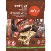 ופל קראנצ' במילוי קרם בטעם שוקולד עלמה 30 * 20 גרם