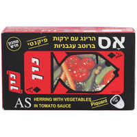 הרינג עם ירקות ברוטב עגבניות פיקנטי אס יונה 120 גרם