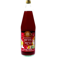 מיץ ענבים אדום תירוש 100% ענבים יקבי כרמל 1 ליטר