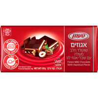 שוקולד חלב עם שברי אגוזי לוז טעמן 100 גרם
