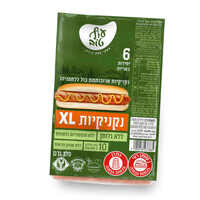 נקניקיות עוף והודו אקסטרה לארג' ללחמניה עוף טוב 370 גרם