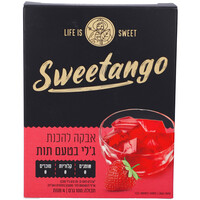 אבקה להכנת ג'לי בטעם תות ללא סוכר סוויטאנגו 100 גרם