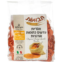 אטריות עדשים כתומות אורגניות ללא גלוטן תבואות 250 גרם
