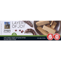 וופלים אורגניים מקמח כוסמין מלא במילוי קרם חרובים השדה 200 גרם