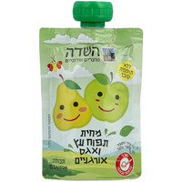 מחית תפוח עץ ואגס אורגניים ללא תוספת סוכר השדה מוצרים אורגניים 100 גרם