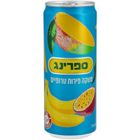 משקה קל פירות טרופיים בפחית ספרינג 330 מ