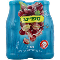 משקה קל ענבים ספרינג 4 * 250 מ