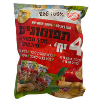 חטיף תפוחי עץ מיובשים ללא תוספת סוכר תפוחונים נאמן 4 * 22 גרם