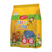 ביסקויט בטעם וניל בצורת חיות מעדני מלך 250 גרם