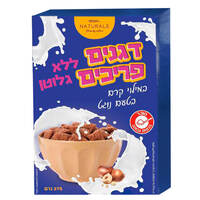 דגנים פריכים ללא גלוטן במילוי קרם בטעם נוגט נטורלה 375 גרם