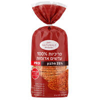 פריכיות 100% עדשים אדומות 25% חלבון נטורלה 135 גרם