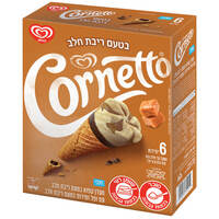 טילון בטעם ריבת חלב עם ופל וסירופ בטעם ריבת חלב חלבי קורנטו 6 * 63 גרם