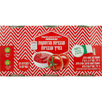 עגבניות מרוסקות במיץ עגבניות רמי לוי 3 * 400 גרם