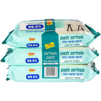 מטליות לחות לניקוי וחיטוי כללי 99.9% יוחננוף 3 * 50 יחידות