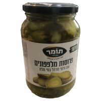 פרוסות מלפפונים עם זרעי חרדל במי מלח תומר 490 גרם