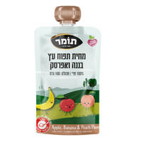 מחית תפוח עץ בננה ואפרסק סקוויז תומר 100 גרם