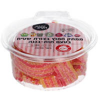 ממתק חמוץ בצורת שטיח בטעם תות בננה הטיב 180 גרם